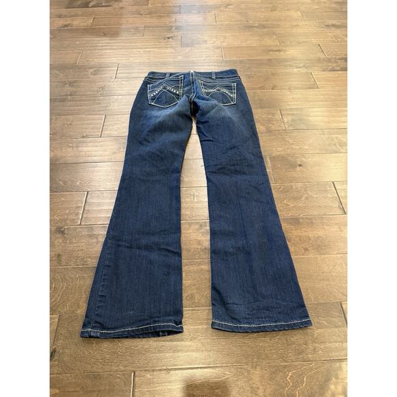 Ariat Womens Blue Real Denim Western Wear Straight Leg Jeans Size 30L - Picture 3 of 10